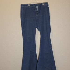 Women's Blue Flared Jeans